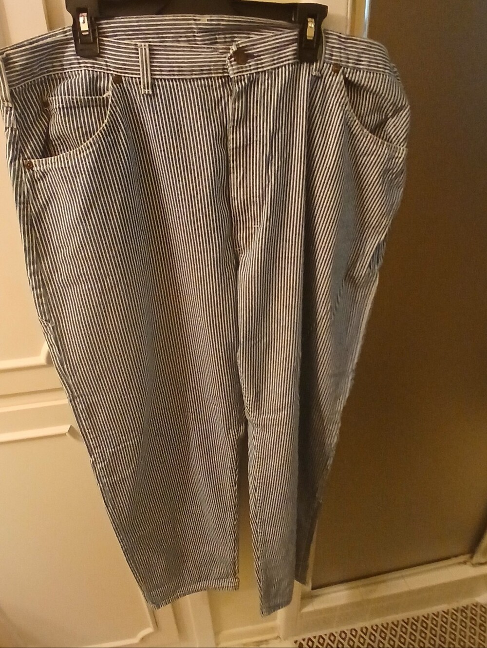 OshKosh B'gosh Blue and White Pinstriped Relaxed Jeans
